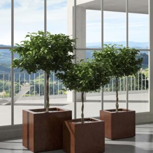 Vaso KUBE gloss con ruote